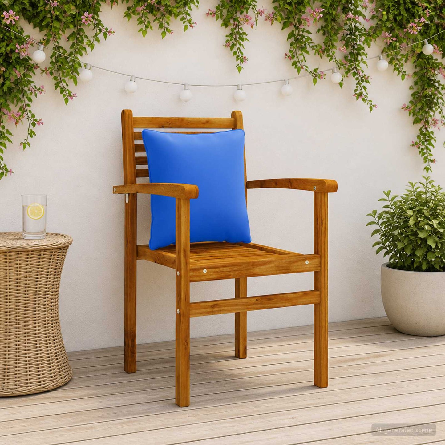 4-delte rygpuder PUTTEN 4 pcs 100% polyester Kongelig blå