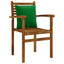1-delte rygpuder PUTTEN 100% polyester Grøn 40 x 40 x 15 cm