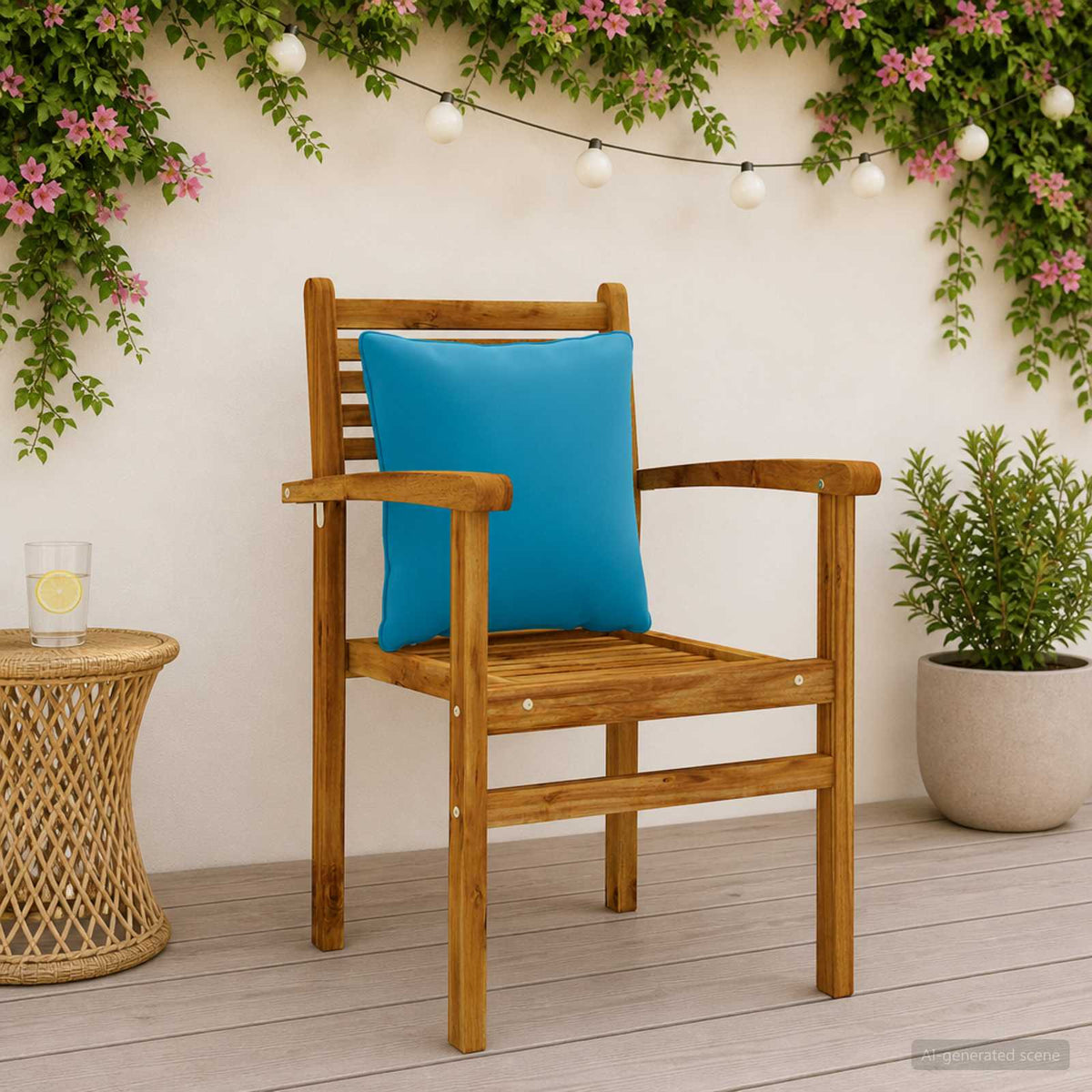 4-delte rygpuder PUTTEN 4 pcs 100% polyester Lyseblå