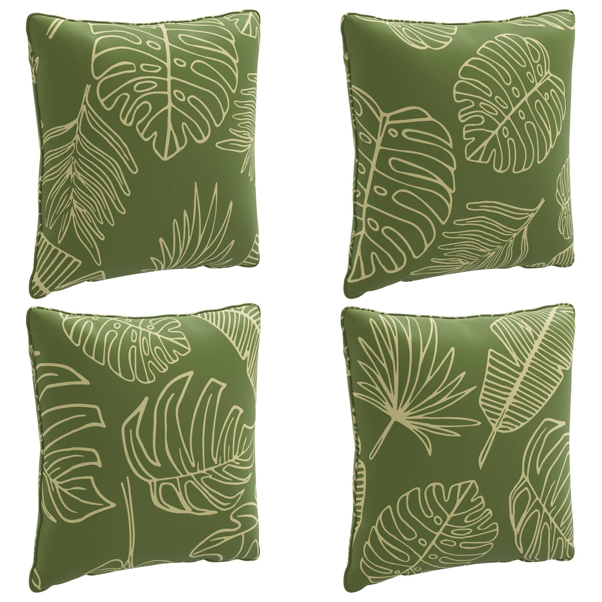 4-delte rygpuder PUTTEN 4 pcs 100% polyester Bladdesign