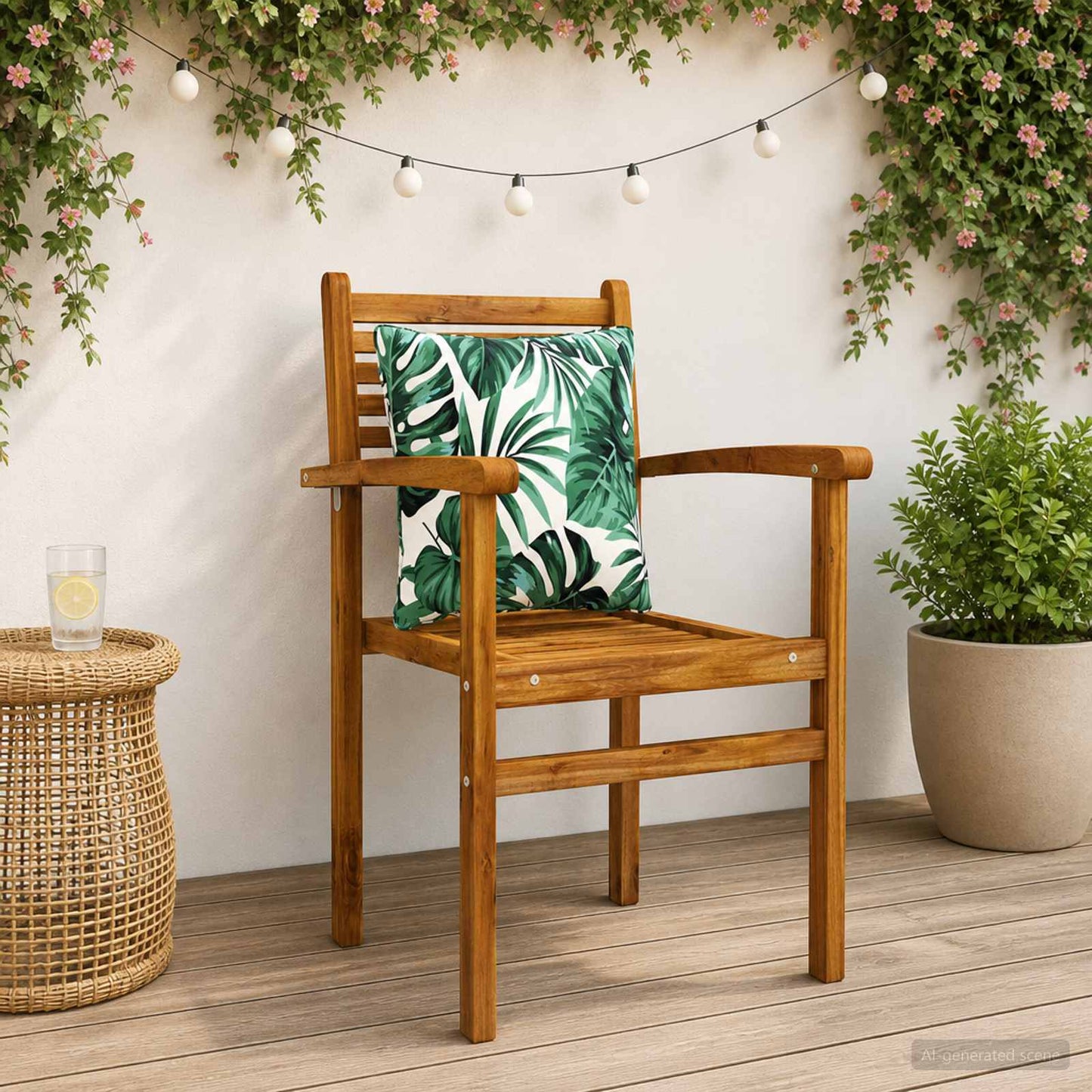 4-delte rygpuder PUTTEN 4 pcs 100% polyester Bladmønster