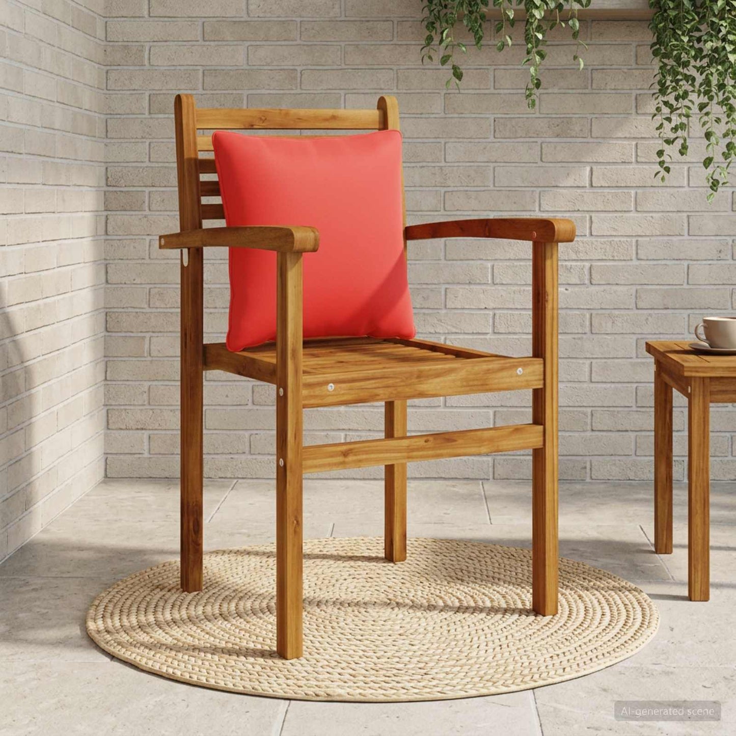 1-delte rygpuder PUTTEN 100% polyester Rød 40 x 40 x 15 cm