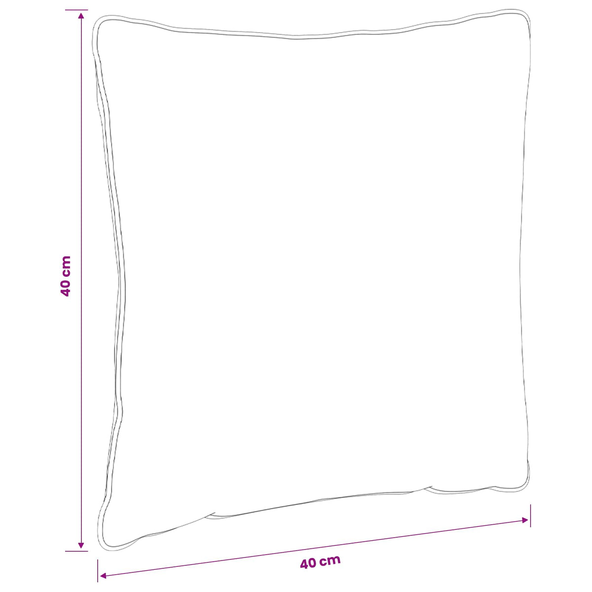 1-delte rygpuder PUTTEN 100% polyester Rød 40 x 40 x 15 cm