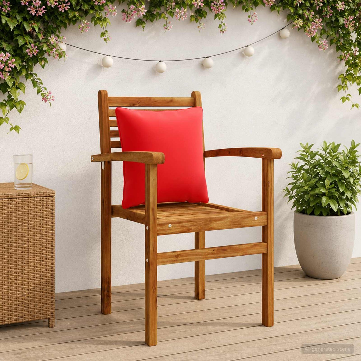 4-delte rygpuder PUTTEN 4 pcs 100% polyester Rød