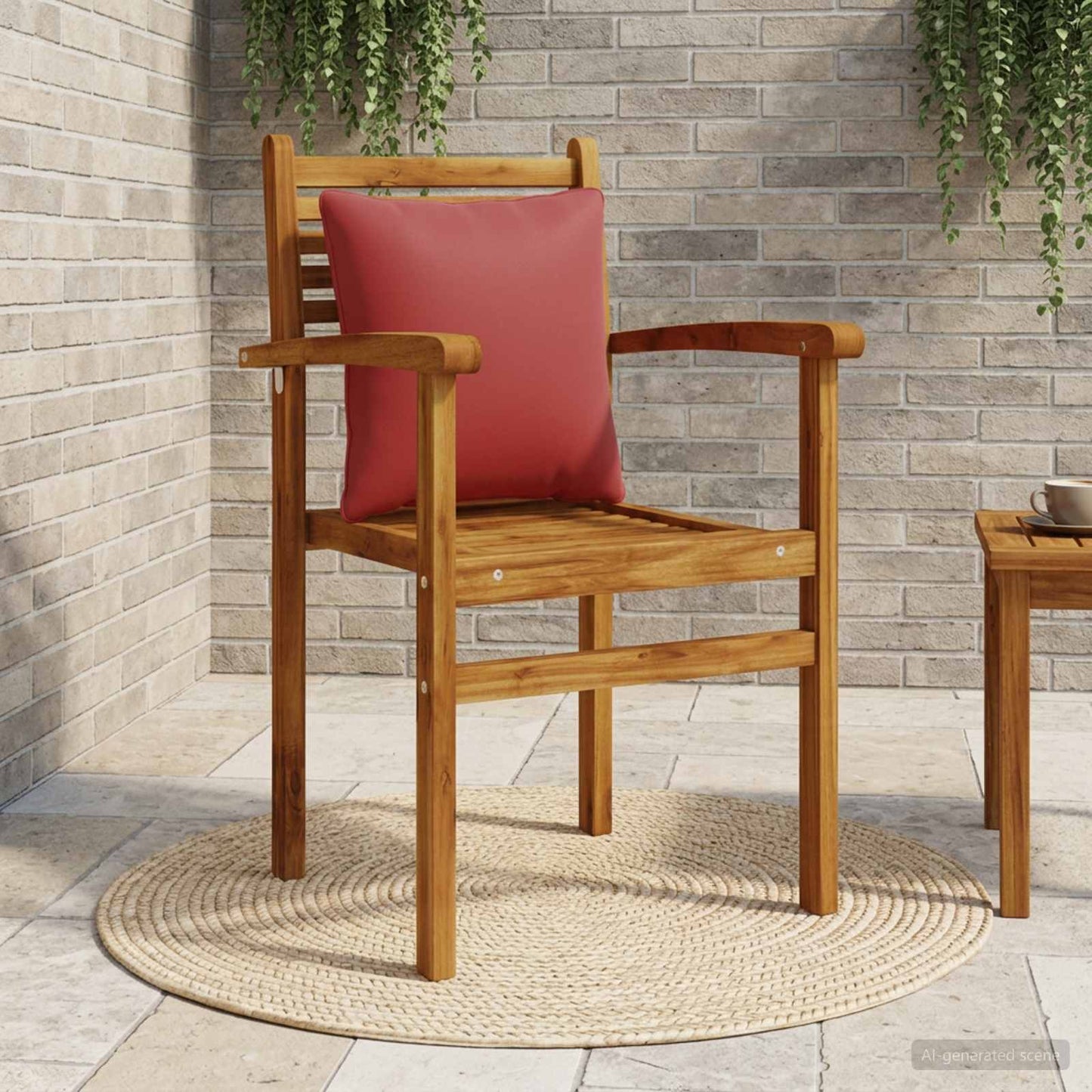 1-delte rygpuder PUTTEN 100% polyester Vinrød 40 x 40 x 15 cm