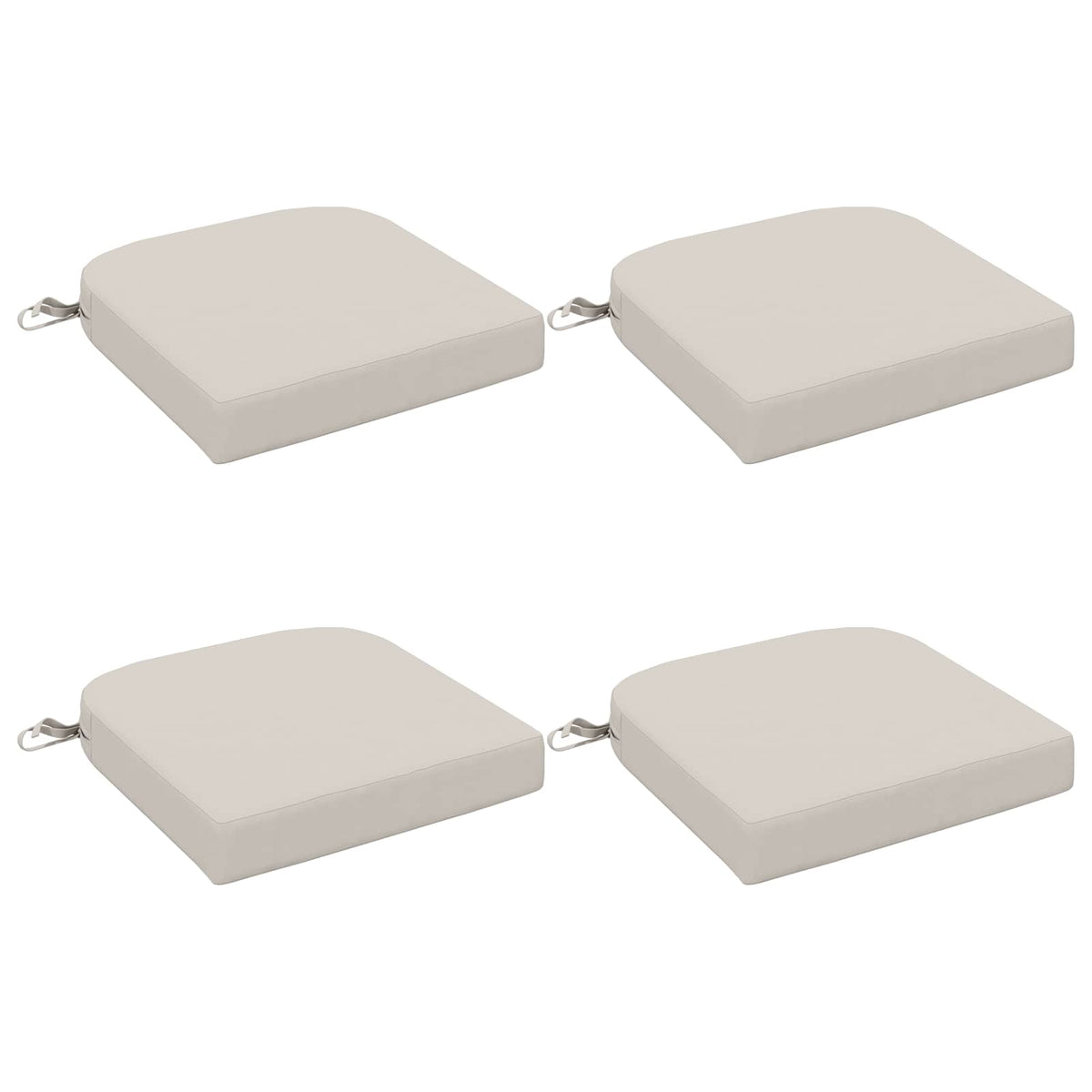 4-delt sædepuder SOEST 4 pcs 100% polyester Hvid 45 x 45 x 7 cm
