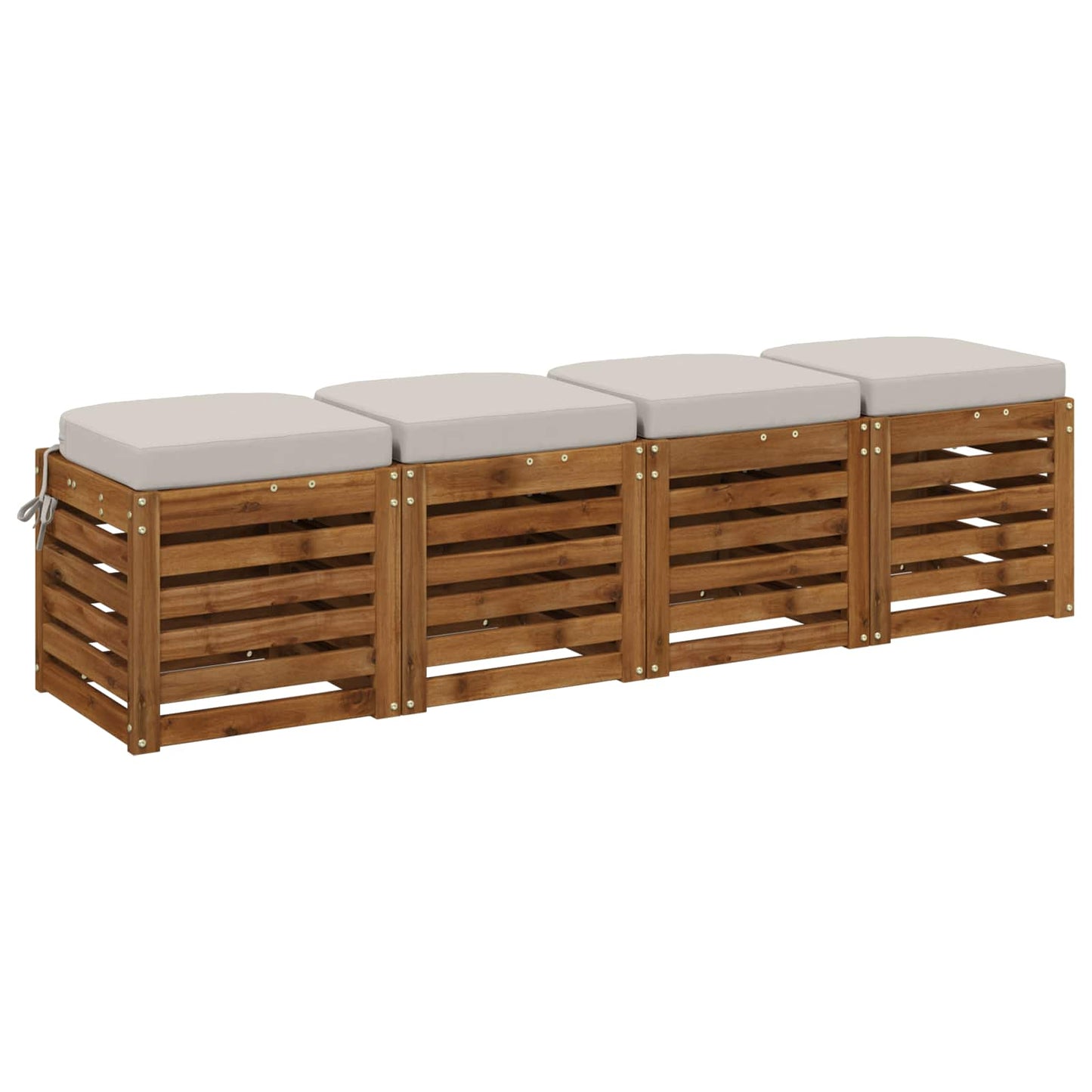 4-delt sædepuder SOEST 4 pcs 100% polyester Hvid 45 x 45 x 7 cm