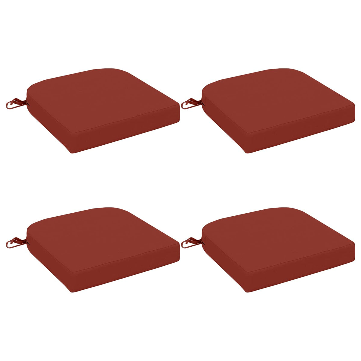 4-delt sædepuder SOEST 4 pcs 100% polyester Rød 45 x 45 x 7 cm