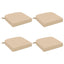 4-delt sædepuder SOEST 4 pcs 100% polyester Cremefarvet