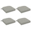 4-delt sædepuder SOEST 4 pcs 100% polyester Grå 45 x 45 x 7 cm