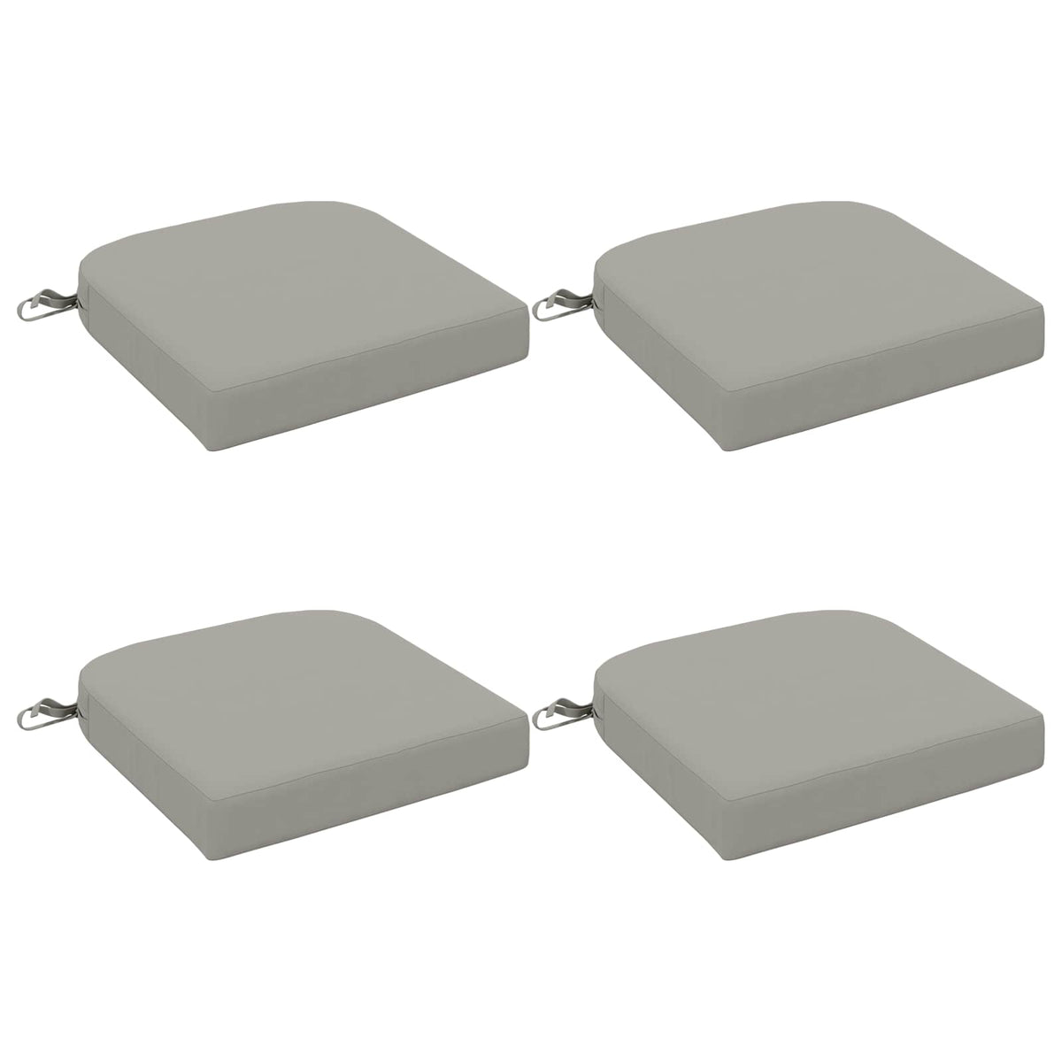 4-delt sædepuder SOEST 4 pcs 100% polyester Grå 45 x 45 x 7 cm