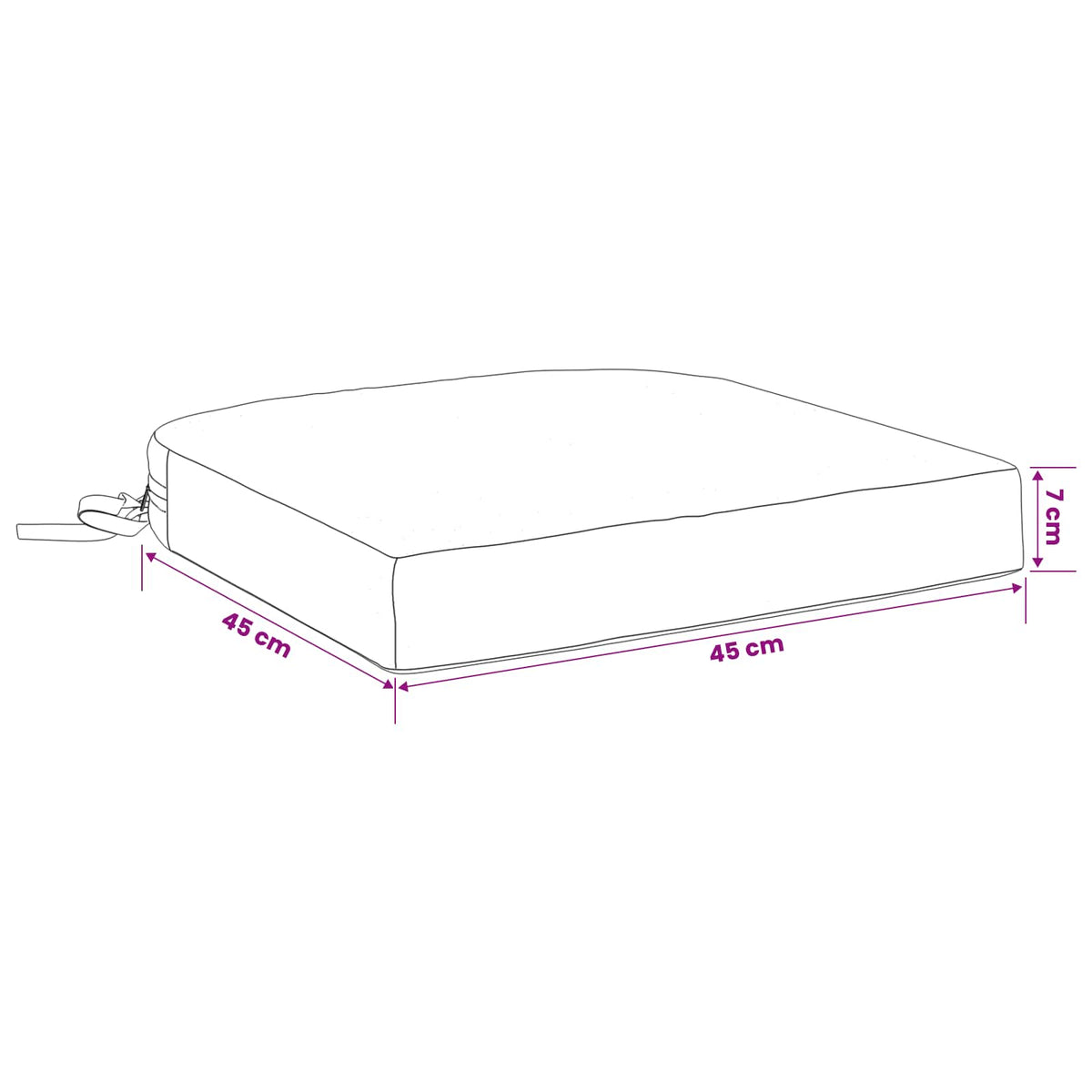 4-delt sædepuder SOEST 4 pcs 100% polyester Grøn 45 x 45 x 7 cm