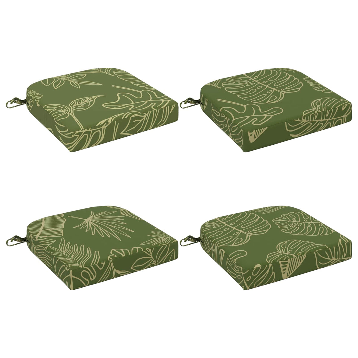 4-delt sædepuder SOEST 4 pcs 100% polyester Bladdesign