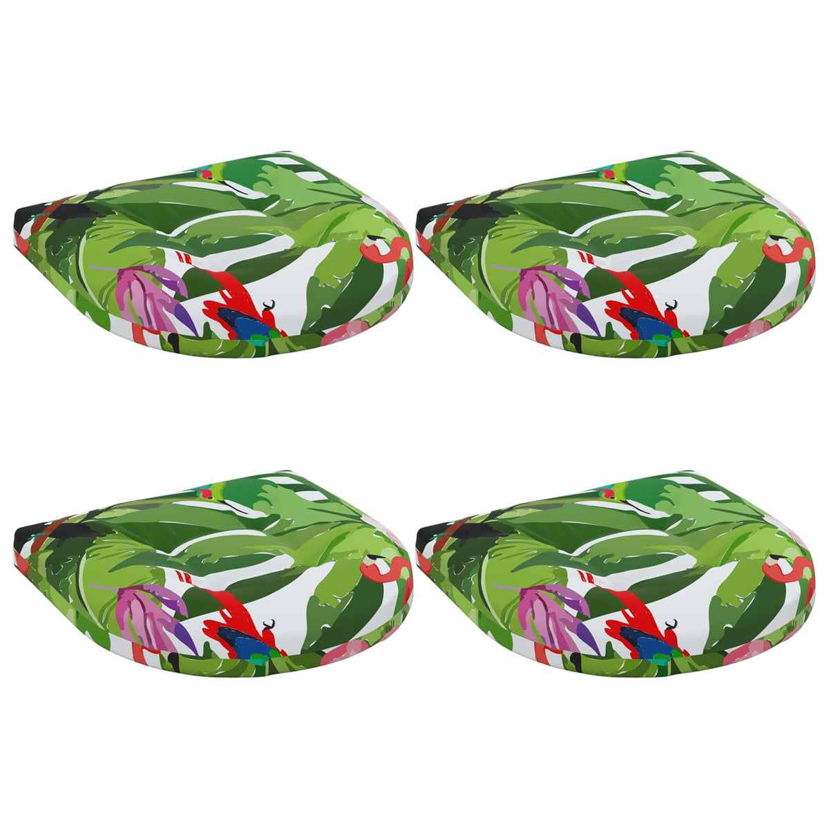 4-Stykke Sædepuder 4 stk. 100% polyester Flerfarvet