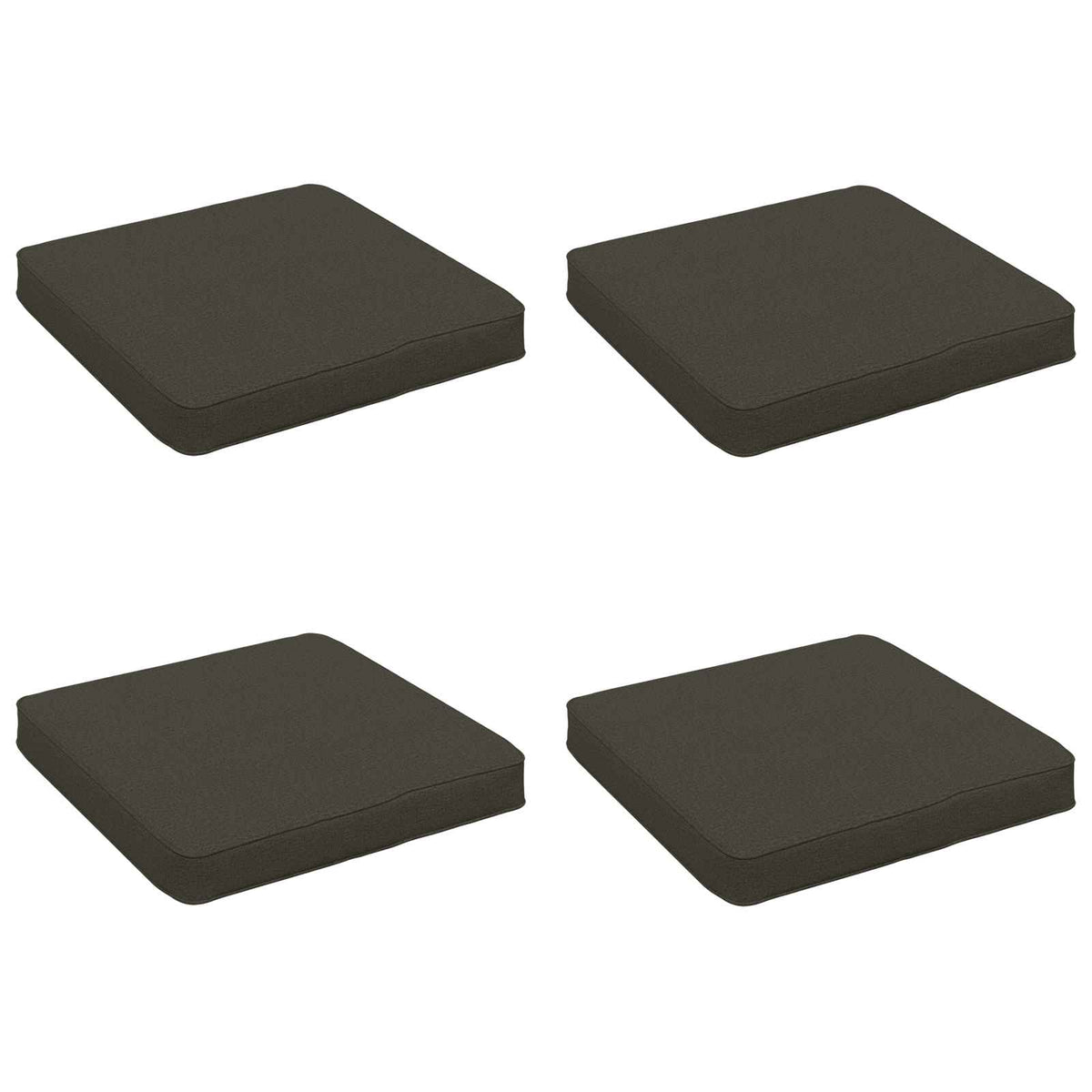 4-Stykke Sædepuder VUGHT 4 pcs 100% polyester Antracit