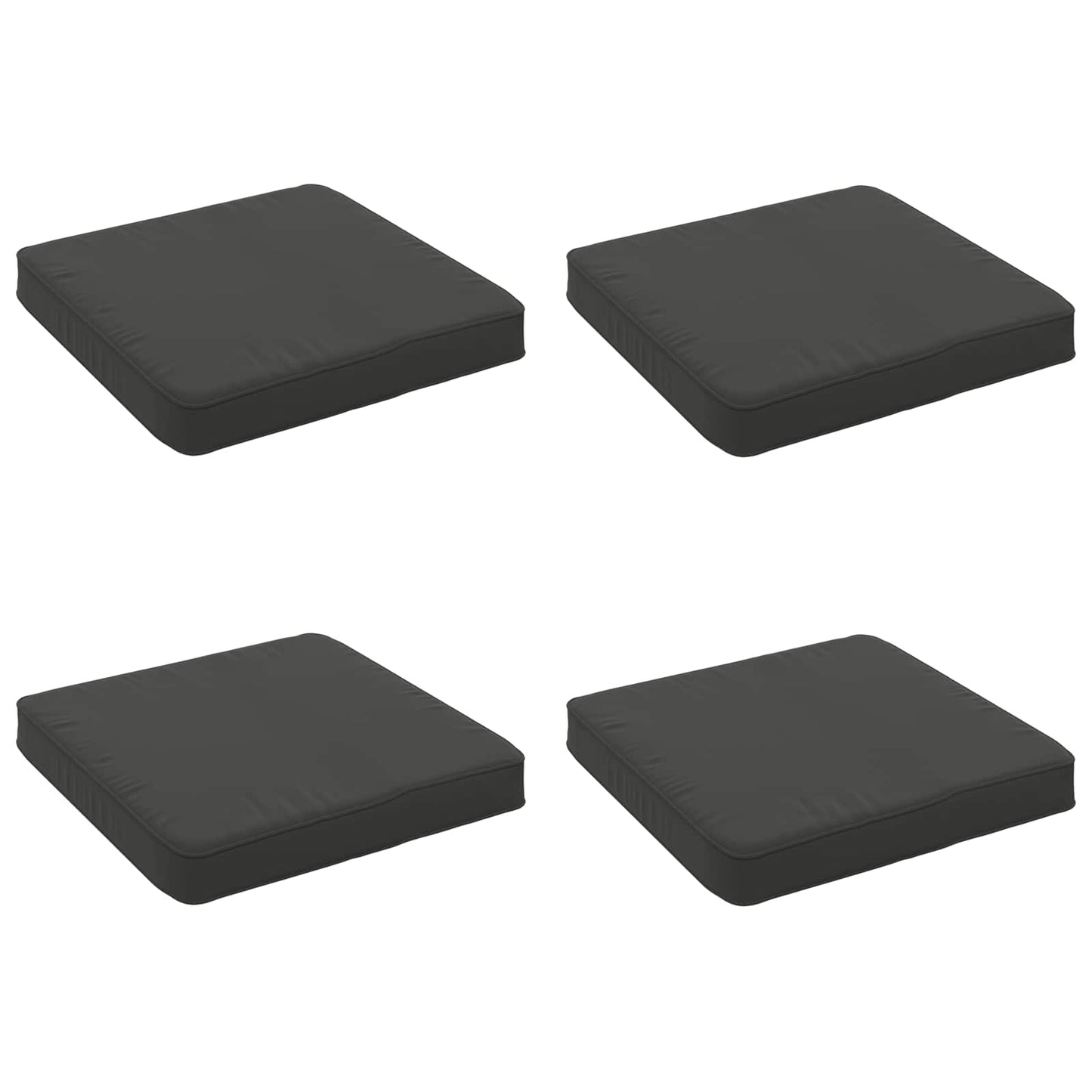 4-Stykke Sædepuder VUGHT 4 stk. 100% polyester Antracit