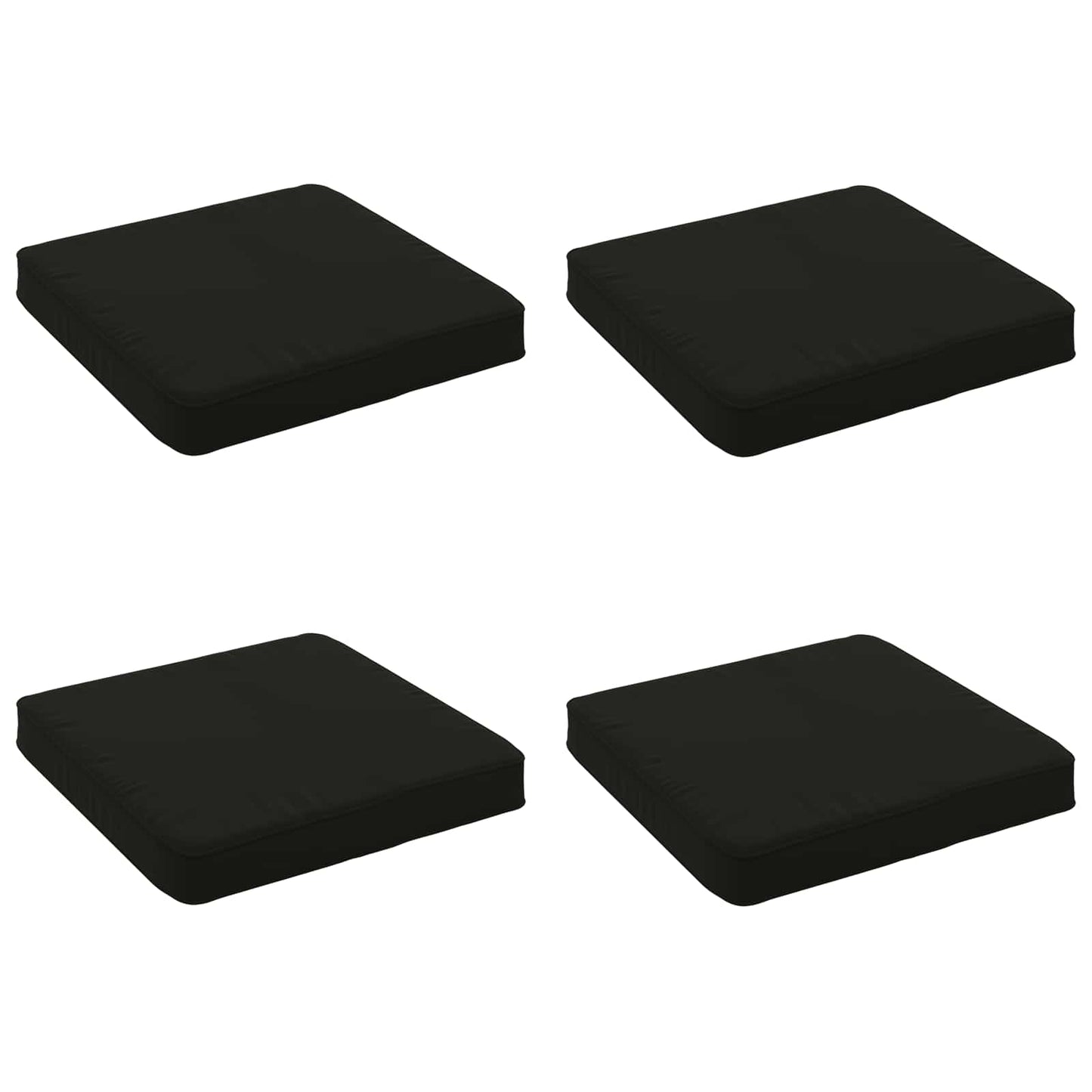 4-Stykke Sædepuder VUGHT 4 pcs 100% polyester Sort