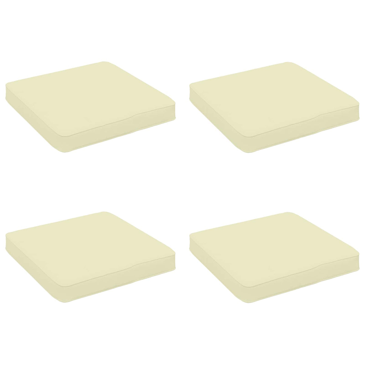 4-Stykke Sædepuder VUGHT 4 pcs 100% polyester Cremefarvet