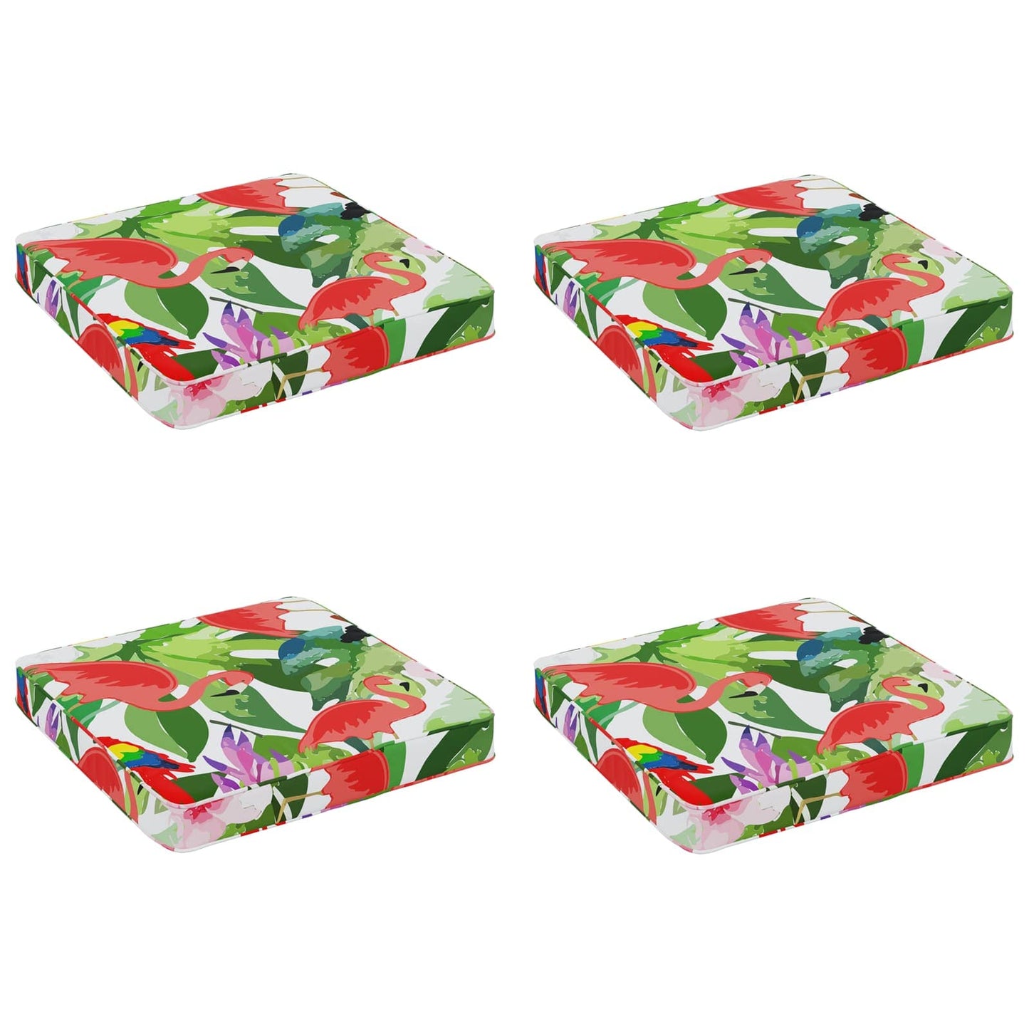 4-Stykke Sædepuder VUGHT 4 pcs 100% polyester Flerfarvet