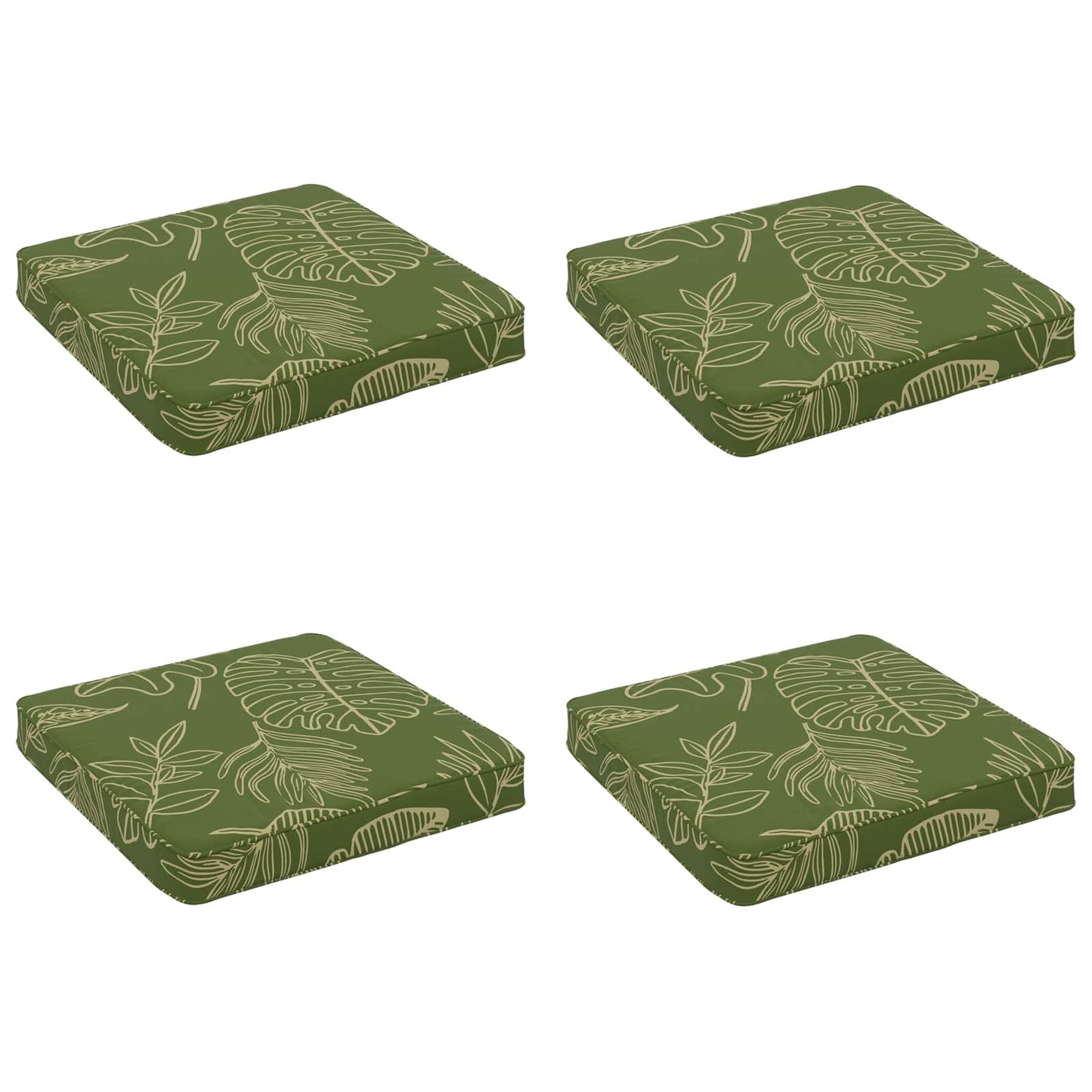 4-Stykke Sædepuder VUGHT 4 pcs 100% polyester Bladdesign