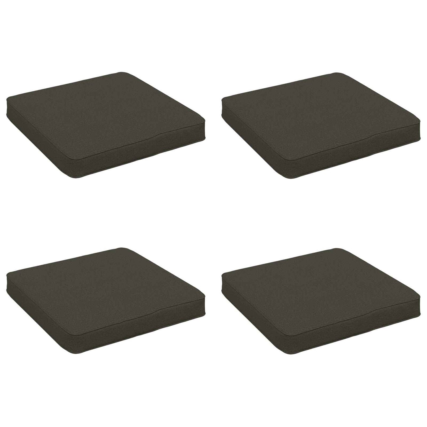 4-Stykke Sædepuder VUGHT 4 pcs 100% polyester Antracit