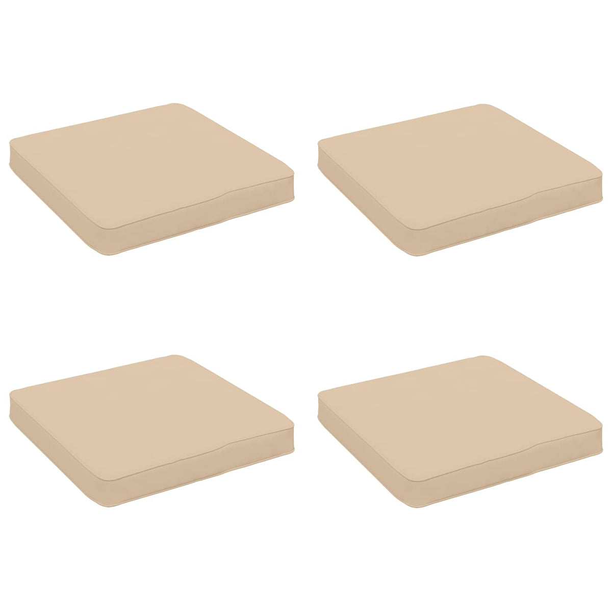 4-Stykke Sædepuder VUGHT 4 pcs 100% polyester Cremefarvet