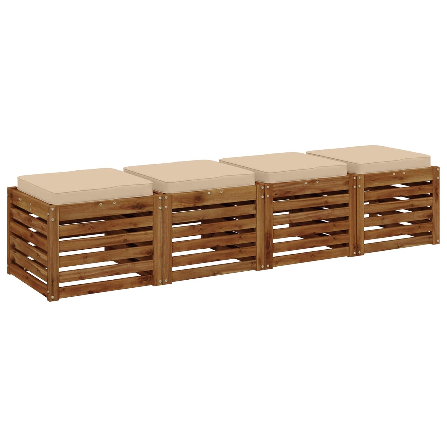 4-Stykke Sædepuder VUGHT 4 pcs 100% polyester Cremefarvet