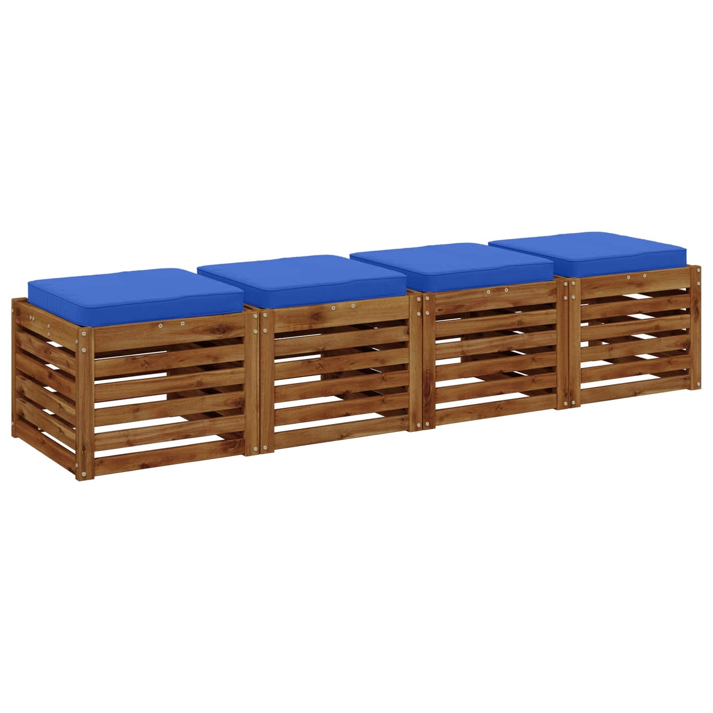 4-Stykke Sædepuder VUGHT 4 pcs 100% polyester Kongelig blå