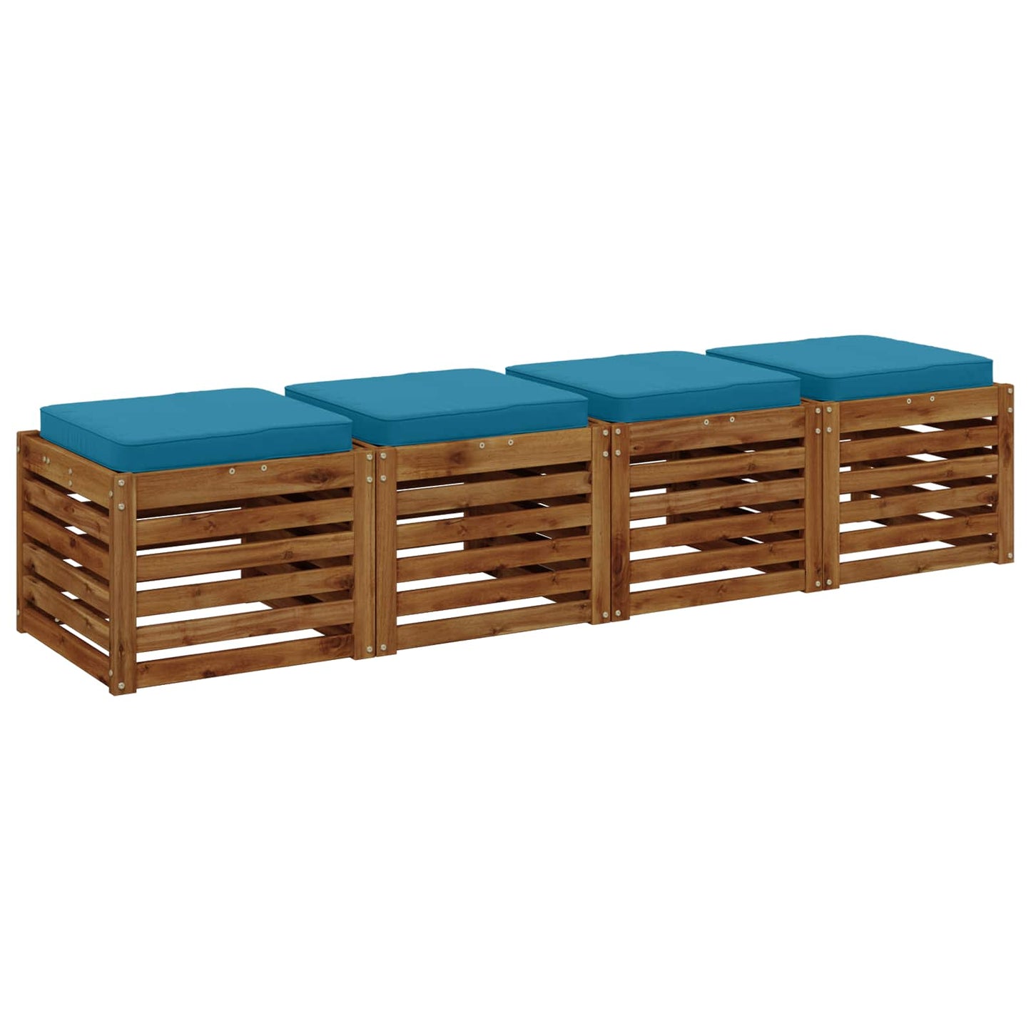 4-Stykke Sædepuder VUGHT 4 pcs 100% polyester Lyseblå