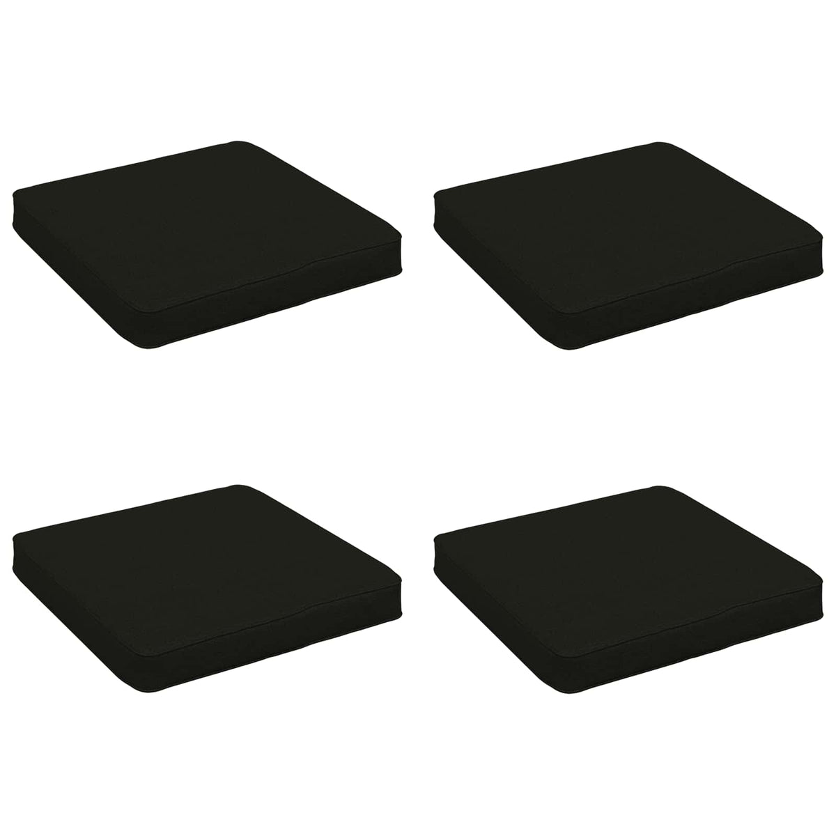 4-Stykke Sædepuder VUGHT 4 pcs 100% polyester Sort