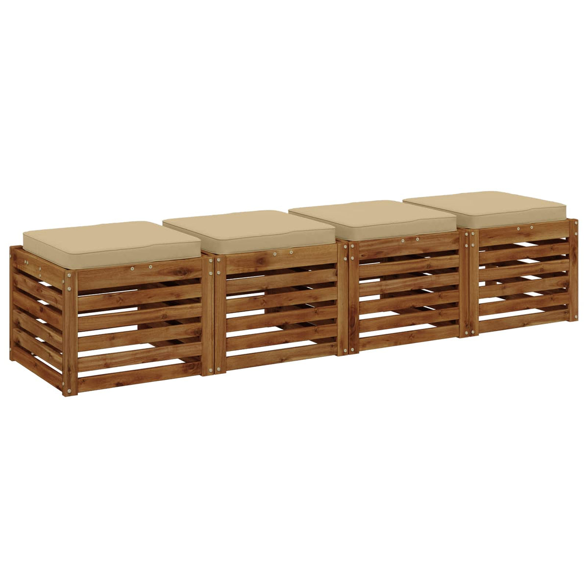4-Stykke Sædepuder VUGHT 4 pcs 100% polyester Beige