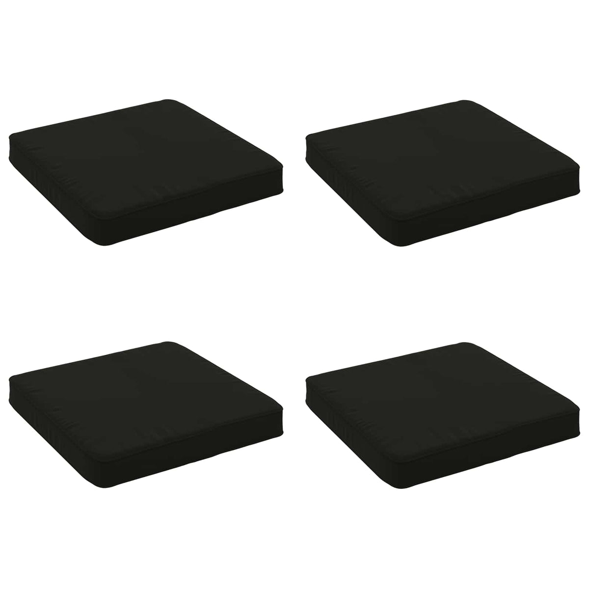 4-Stykke Sædepuder VUGHT 4 pcs 100% polyester Sort