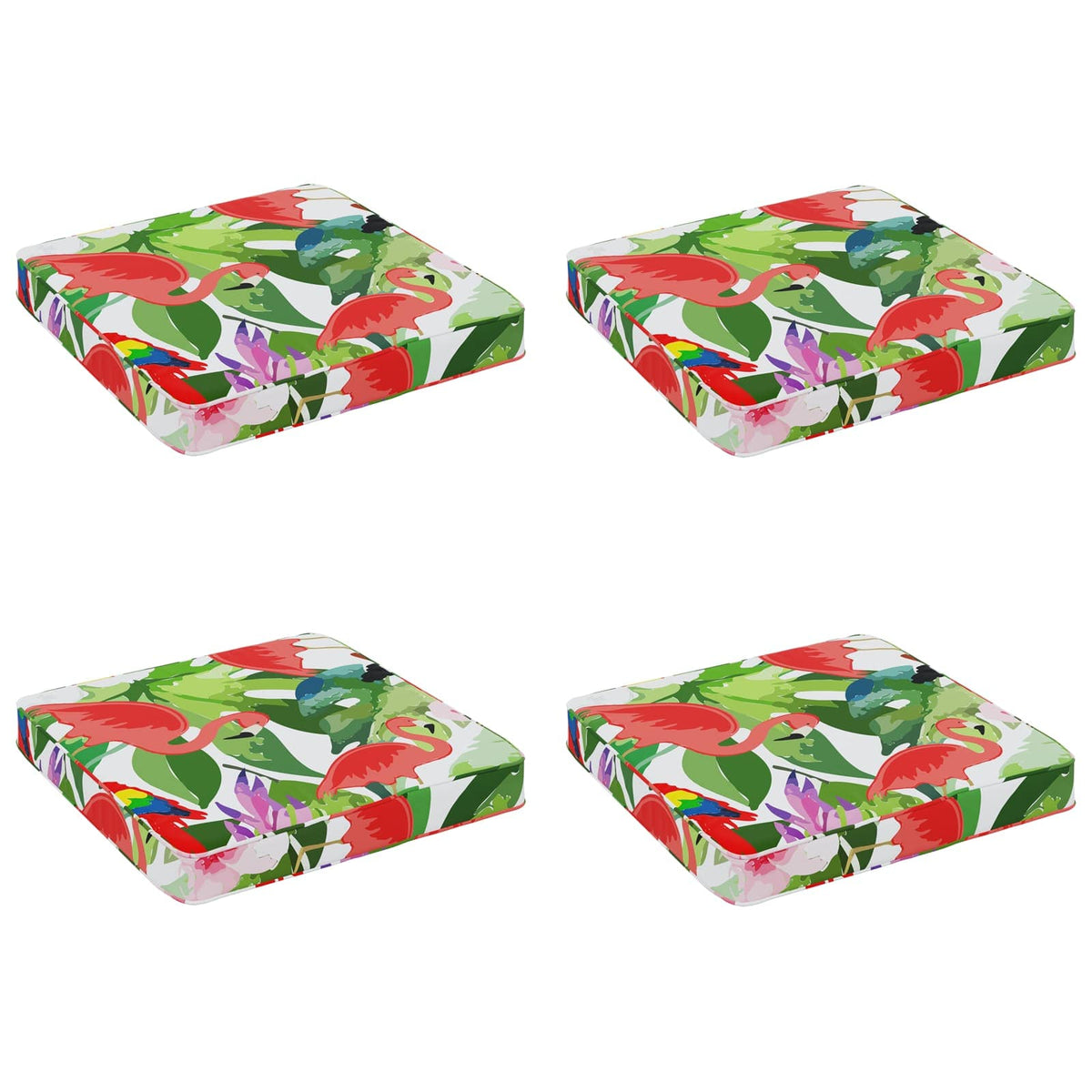 4-Stykke Sædepuder VUGHT 4 pcs 100% polyester Flerfarvet