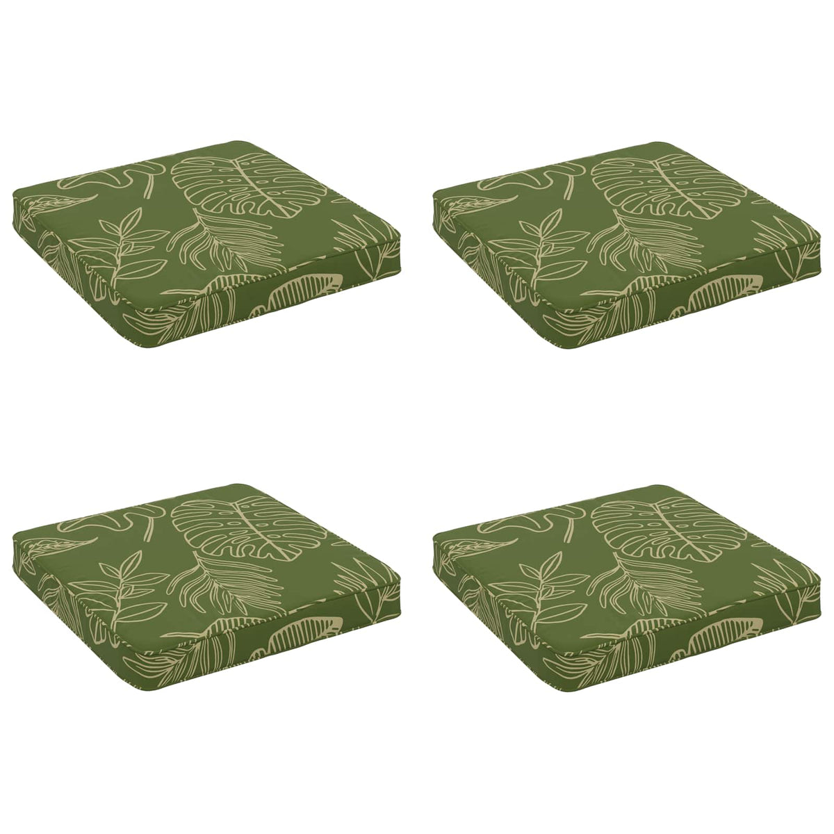 4-Stykke Sædepuder VUGHT 4 pcs 100% polyester Bladdesign