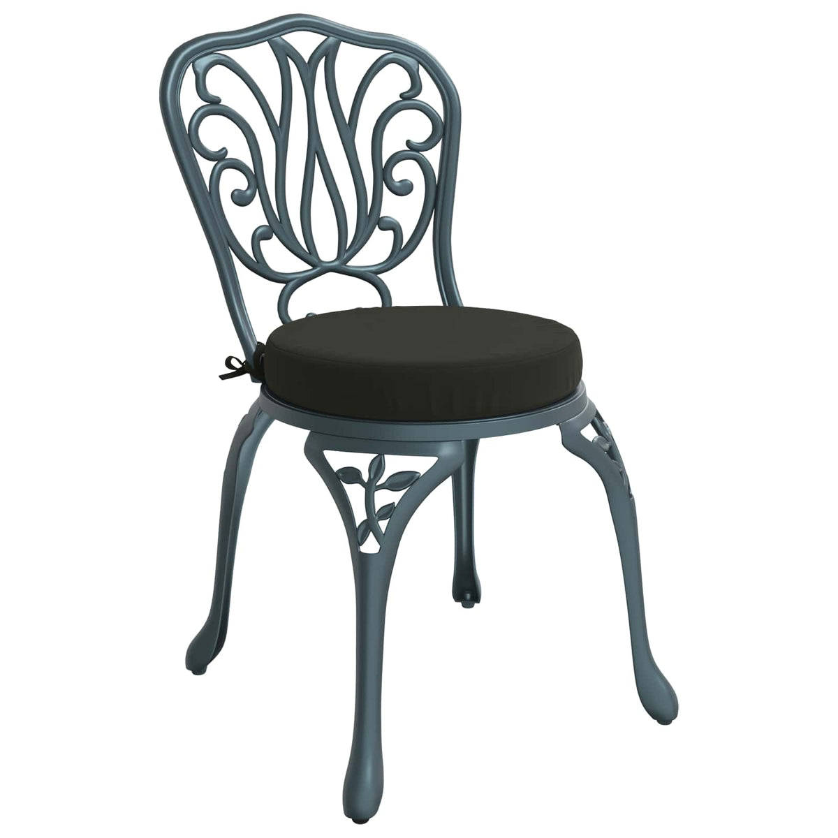 4-Stykke Sædepuder SOEST 4 stk. 100% polyester Sort Ø 40 x 7 cm