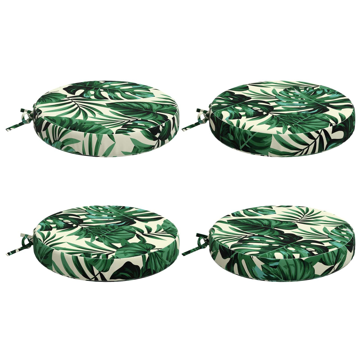 4-Stykke Sædepuder SOEST 4 stk. 100% polyester Bladmønster