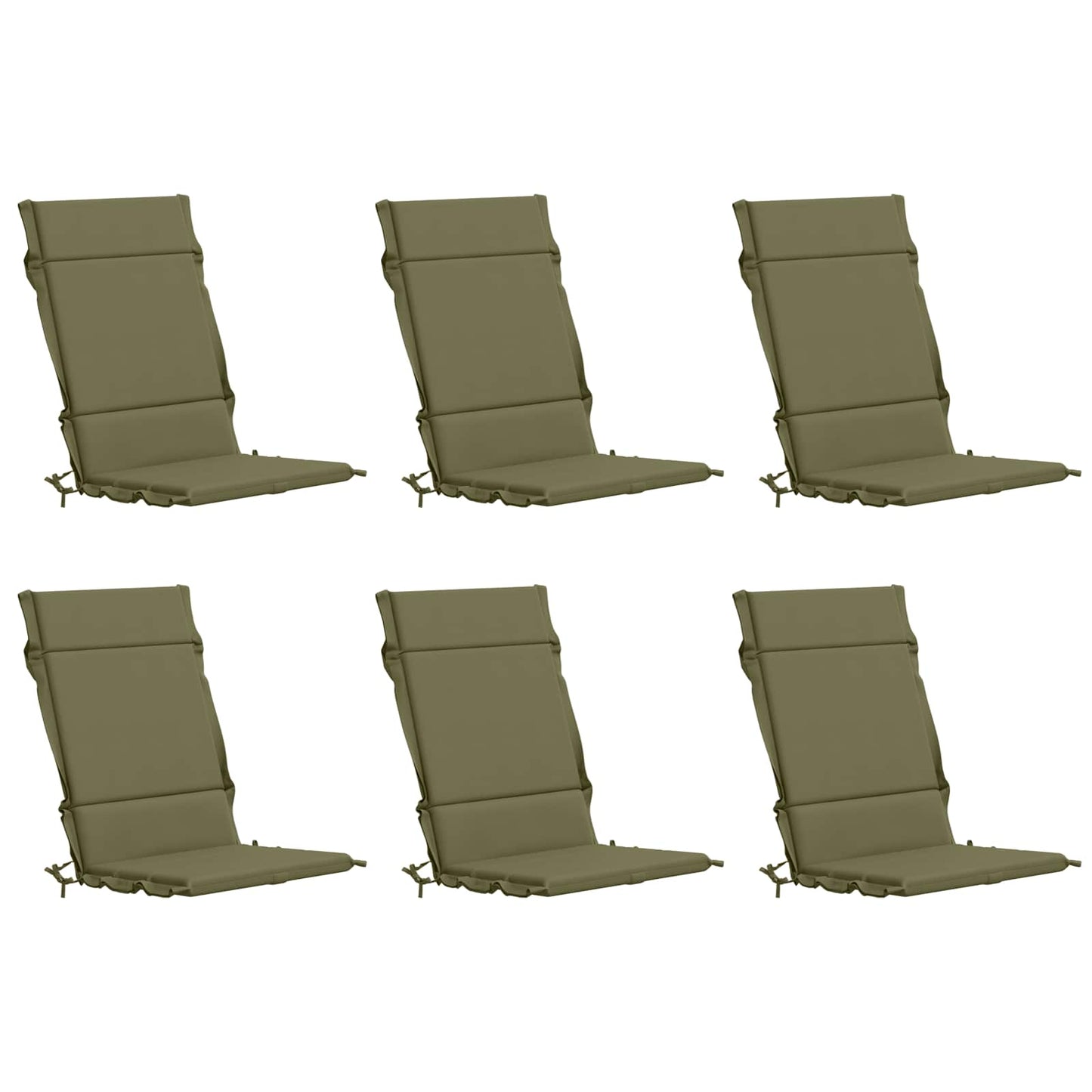 6-delt højt rygstol puder GEMERT 6 pcs 100% polyester