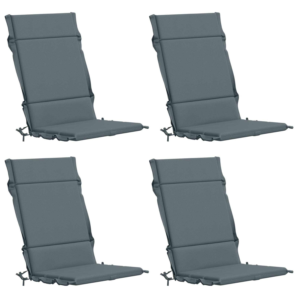 4-delt højt rygstol puder GEMERT 4 pcs 100% polyester Blå
