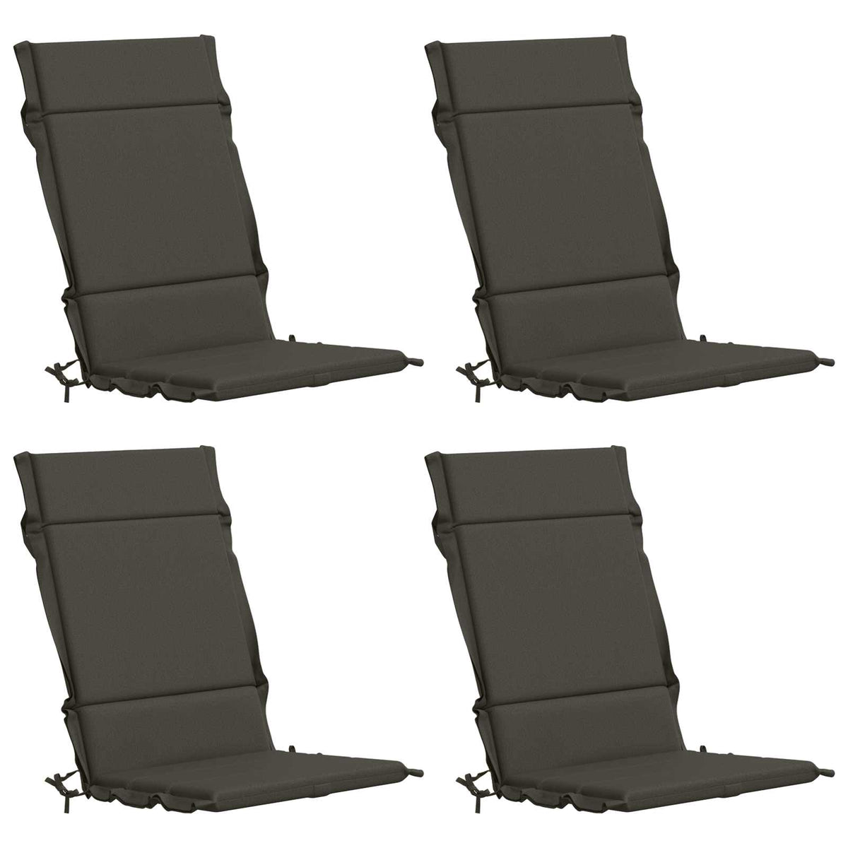 4-delt højt rygstol puder GEMERT 4 pcs 100% polyester Antracit