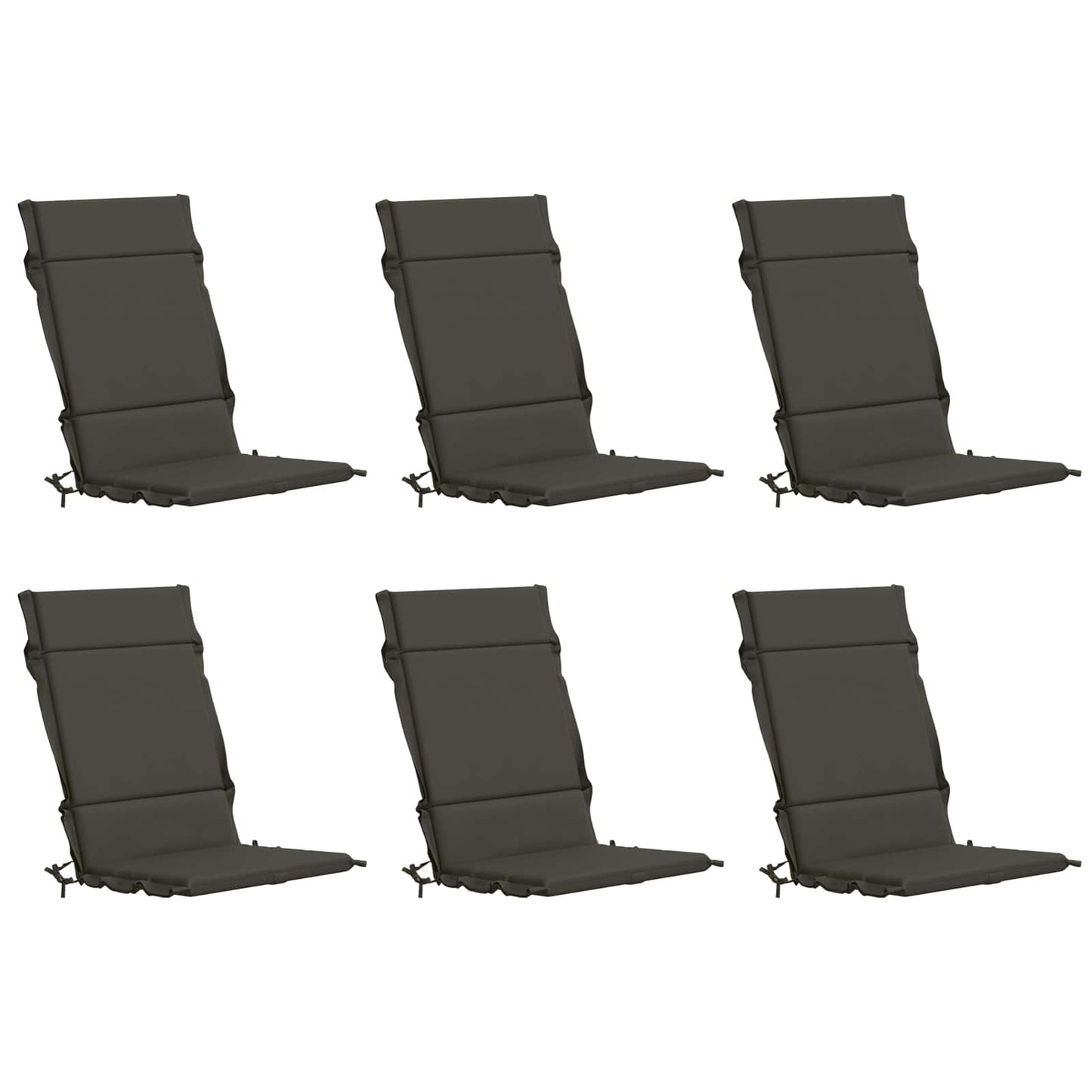 6-delt højt rygstol puder GEMERT 6 pcs 100% polyester Antracit