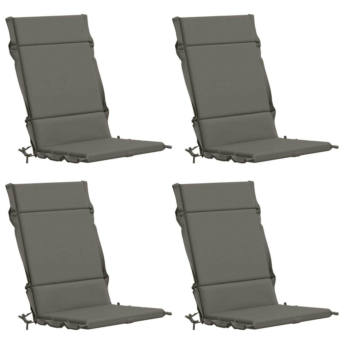 4-delt højt rygstol puder GEMERT 4 pcs 100% polyester Grå