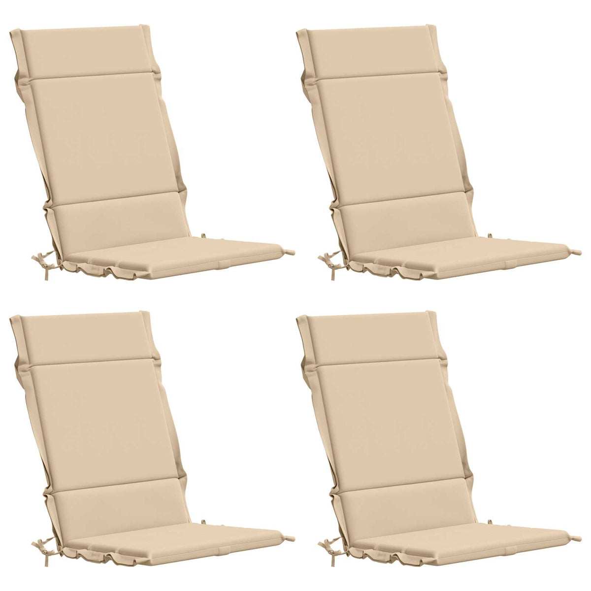 4-delt højt rygstol puder GEMERT 4 pcs 100% polyester
