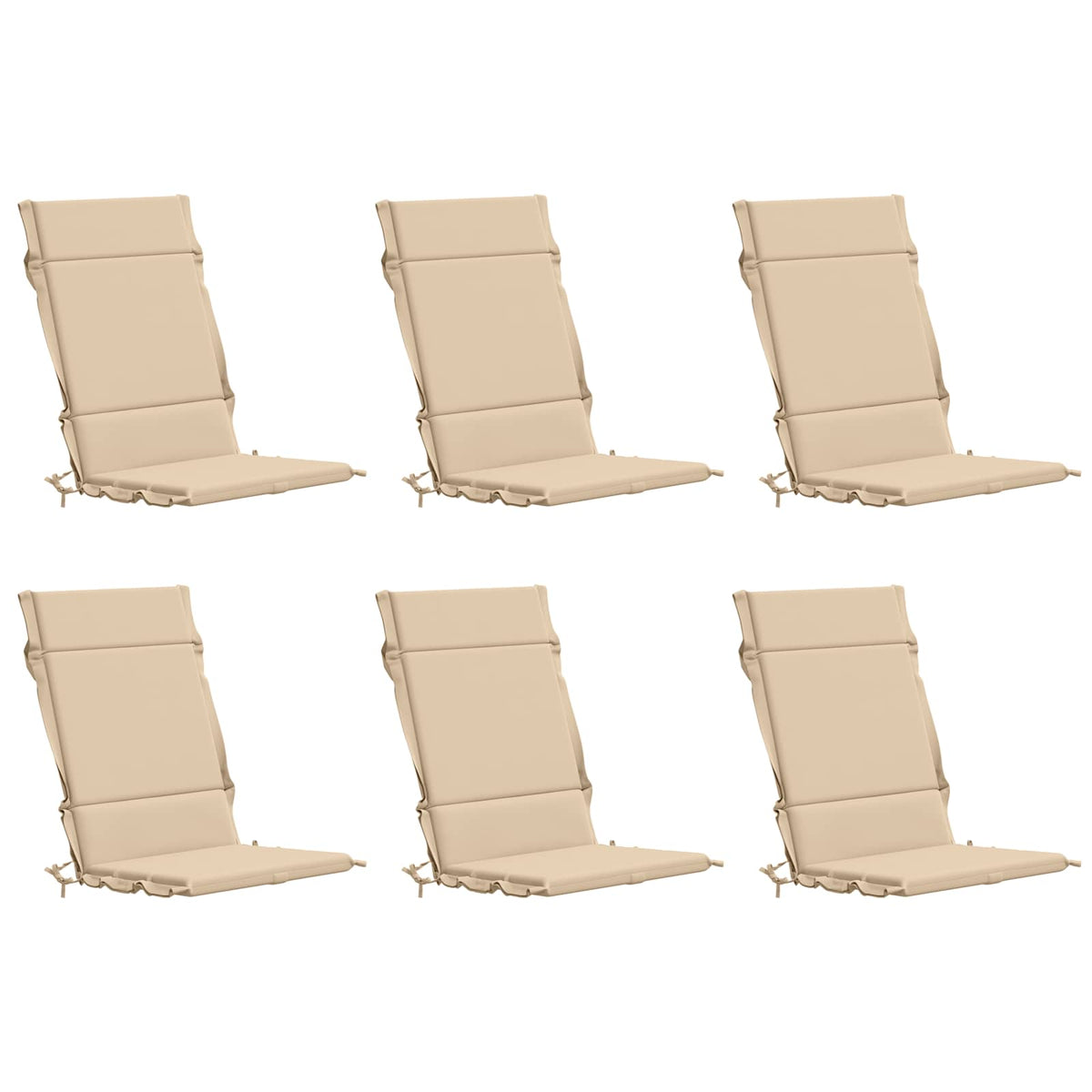 6-delt højt rygstol puder GEMERT 6 pcs 100% polyester
