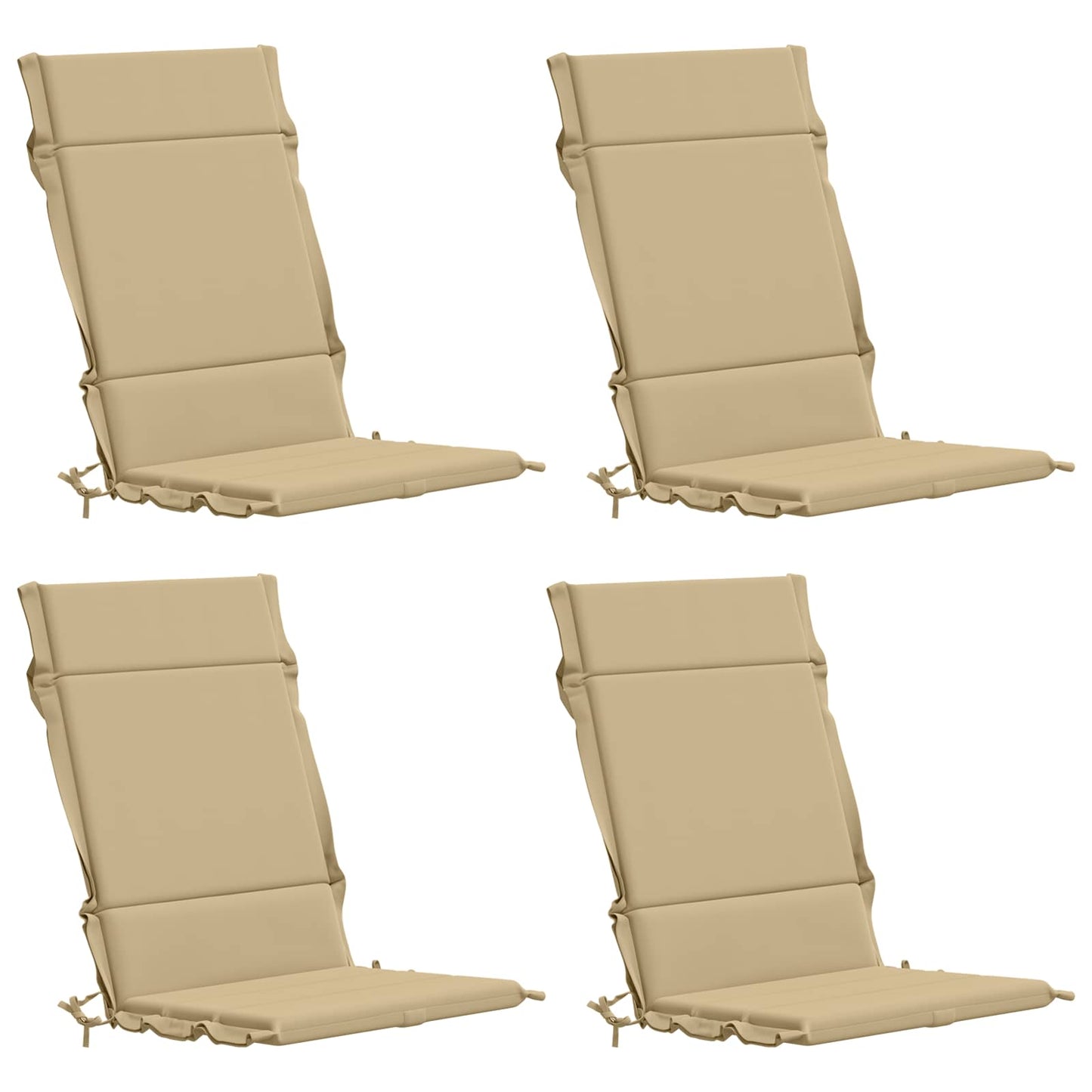 4-delt højt rygstol puder GEMERT 4 pcs 100% polyester Beige