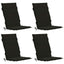 4-delt højt rygstol puder GEMERT 4 pcs 100% polyester Sort