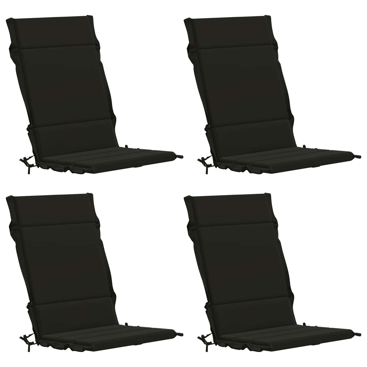 4-delt højt rygstol puder GEMERT 4 pcs 100% polyester Sort