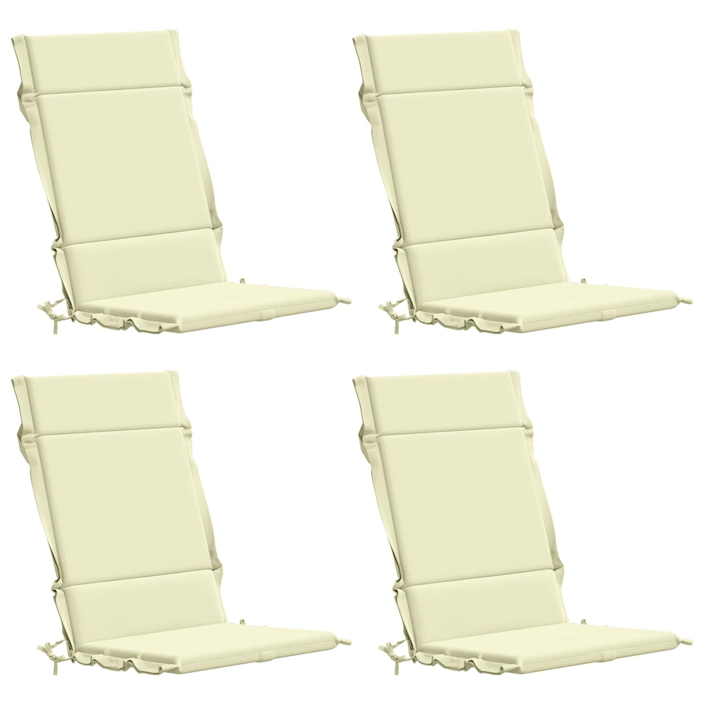 4-delt højt rygstol puder GEMERT 4 pcs 100% polyester