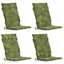 4-delt højt rygstol puder GEMERT 4 pcs 100% polyester