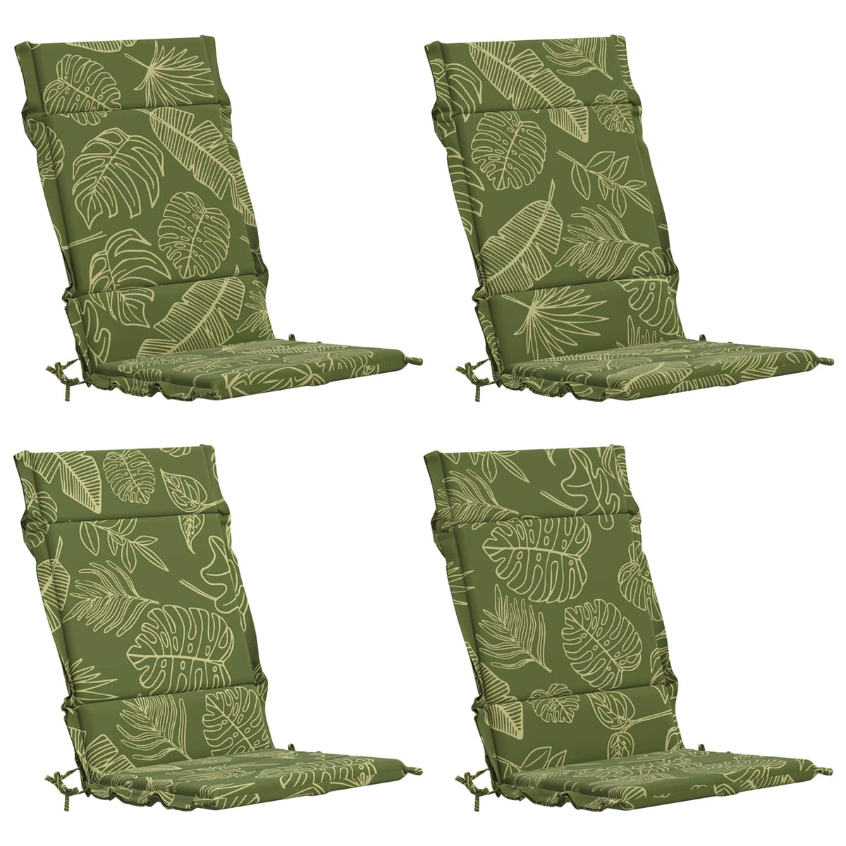 4-delt højt rygstol puder GEMERT 4 pcs 100% polyester