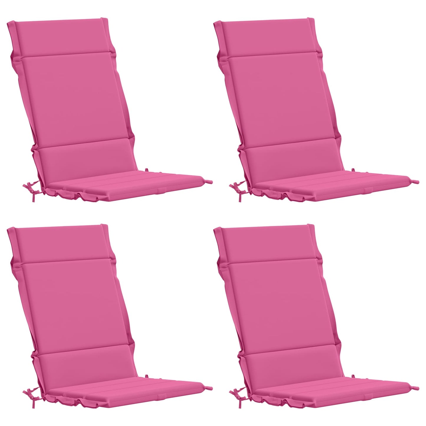 4-delt højt rygstol puder GEMERT 4 pcs 100% polyester Lyserød